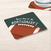 American Football Dark Green Rechteckiger Pappuntersetzer (angewinkelt)