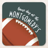 American Football Dark Green Rechteckiger Pappuntersetzer (Vorderseite)