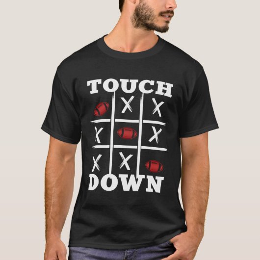 American Football Design tictactoe touchdown T-Shirt (Vorderseite)