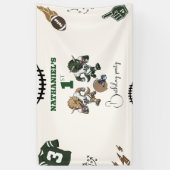 American Football Dinosaur Geburtstag Banner (Vertikal)