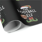 American Football Elf Family - Weihnachten Geschenkpapier (Rolleneckpunkt)