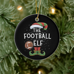 American Football Elf Family - Weihnachten Keramik Ornament