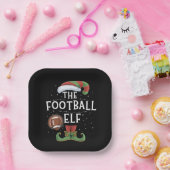 American Football Elf Family - Weihnachten Pappteller (Party)