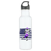 American Football Fan Jersey Shirt USA Flag Edelstahlflasche (Vorderseite)
