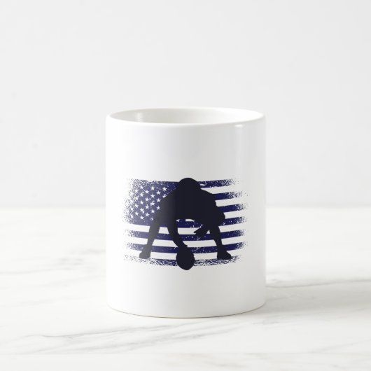 American Football Fan Jersey Shirt USA Flag Kaffeetasse (Mittel)