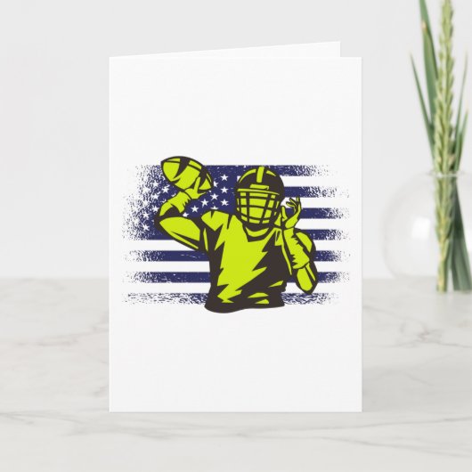 American Football Fan Jersey Shirt USA Flag Karte (Vorderseite)