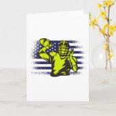 American Football Fan Jersey Shirt USA Flag Karte (Gelbe Blume)