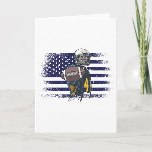 American Football Fan Jersey Shirt USA Flag Karte (Vorderseite)