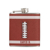 American Football Fan Name Tailgate Party Flask Flachmann (Vorderseite)