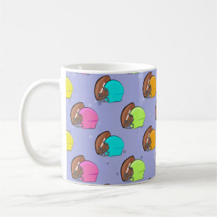 American Football - Farbige Helme & Ball Kaffeetasse