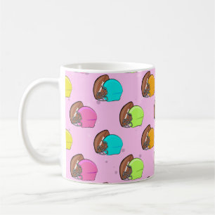 American Football - Farbige Helme Kaffeetasse