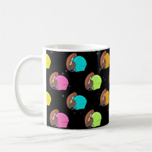American Football - Farbige Helme und Ball Kaffeetasse