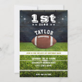 American Football Field 1. Geburtstag Party Einladung (Vorderseite)