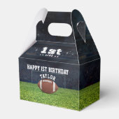 American Football Field Happy 1. Geburtstag Party Geschenkschachtel (Vorderseite)