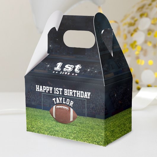 American Football Field Happy 1. Geburtstag Party Geschenkschachtel