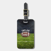 American Football Field Name Team Jersey Nummer Gepäckanhänger (Vorderseite vertikal)