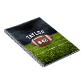 American Football Field Name Team Jersey Nummer Notizblock (Rechte Seite)