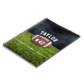 American Football Field Name Team Jersey Nummer Notizblock (Linke Seite)