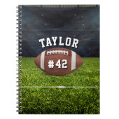 American Football Field Name Team Jersey Nummer Notizblock (Vorderseite)