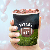 American Football Field Name Team Jersey Nummer Pappbecher