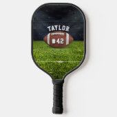American Football Field Name Team Jersey Nummer Pickleball Schläger (Rückseite)