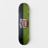 American Football Field Name Team Jersey Nummer Skateboard (Vorderseite)