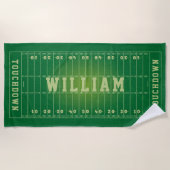 American Football Field Personalisiert Kids Strandtuch (Vorderseite)