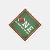 American Football First Geburtstag Serviette (Ecke)