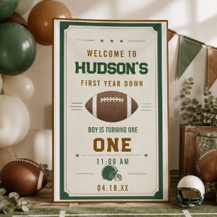 American Football First Year Down 1. Geburtstag Banner