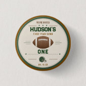 American Football First Year Down 1. Geburtstag Button (Vorderseite)