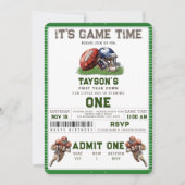 American Football First Year Down 1. Geburtstag Einladung (Vorderseite)