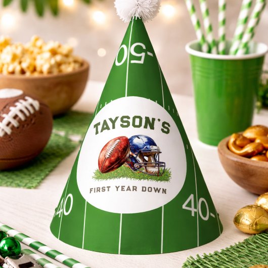 American Football First Year Down 1. Geburtstag Partyhütchen