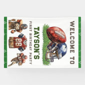 American Football First Year Down 1st Birthday Banner (Horizontal)