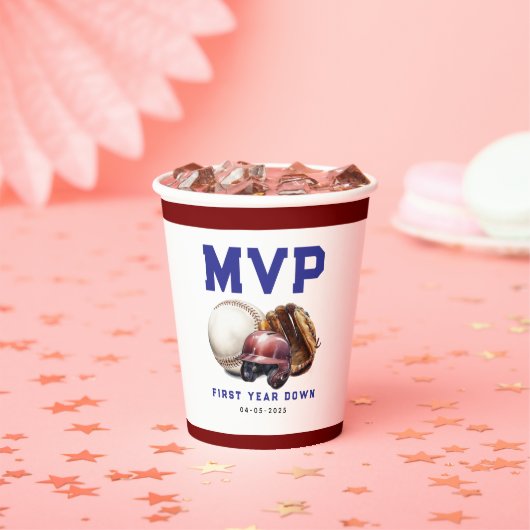 American Football First Year Down 1st Birthday Pappbecher (Insitu)