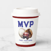 American Football First Year Down 1st Birthday Pappbecher (Rückseite)