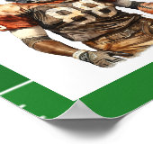 American Football First Year Down 1st Birthday Poster (Ecke)