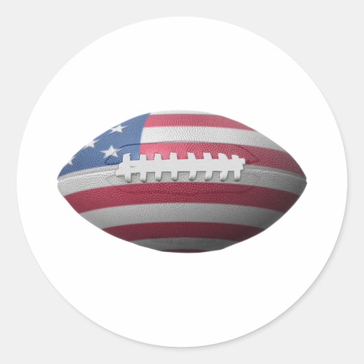 American Football Flag Runder Aufkleber (Vorderseite)