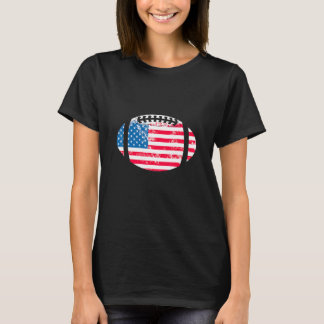 American Football Flagge Liebe Amerika Football T-Shirt