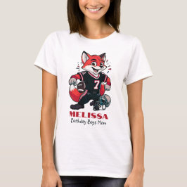 American Football Fox | Geburtstagskinder Mama Whi T-Shirt