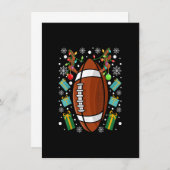 American Football Funny Christmas Reindeer Xmas Li Einladung (Vorne/Hinten)