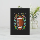 American Football Funny Christmas Reindeer Xmas Li Einladung (Stehend Vorderseite)