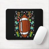 American Football Funny Christmas Reindeer Xmas Li Mousepad (Mit Mouse)