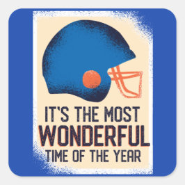 American Football Funny Quadratischer Aufkleber