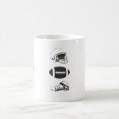 American Football Gear Silhouette | Helmet Ball Kaffeetasse (Mittel)