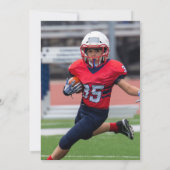 American Football Geburtstag mit Foto Einladung (Rückseite)