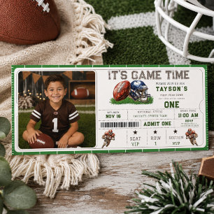 American Football Geburtstagsticket zum ersten Jah Einladung