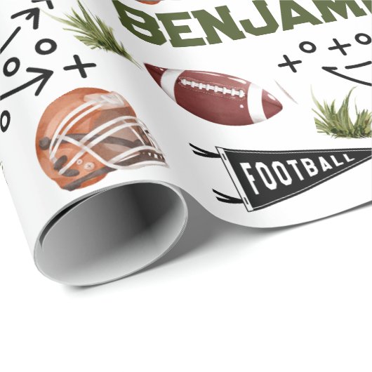 American Football Geschenkpapier (Rolleneckpunkt)