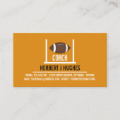 American Football & Goal, Football Coach Foto Visitenkarte (Vorderseite)