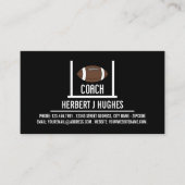 American Football & Goal, Football Coach Foto Visitenkarte (Vorderseite)