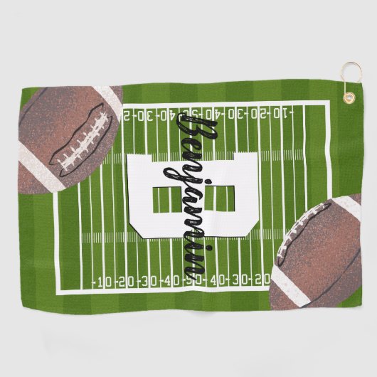 American Football Golfhandtuch (Horizontal)